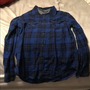 Black and blue flannel